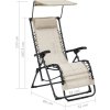 Skládací zahradní křeslo textilen [312468] (Barva Krémová)