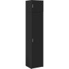 Úzká úložná skříňka 45x42,5x225 cm kompozitní dřevo [3281288] (Barva Černá)