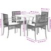5dílný zahradní jídelní set s poduškami polyratan [3213632] (Barva Béžová)