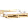 Výsuvná válenda 2 x (90 x 200) cm masivní borovice [3083695] (Barva Bílá)