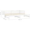 Výsuvná válenda 2 x (90 x 200) cm masivní borovice [3083695] (Barva Bílá)