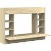Nástěnný psací stůl 105 x 48 x 75 cm kompozitní dřevo [847974] (Barva Hnědý dub)