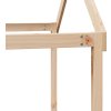 Patrová postel s žebříkem a střechou 90 x 200 cm borovice [3282150] (Barva Přírodní)