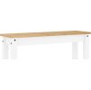 Jídelní lavice Panama 105x30x45 cm masivní borové dřevo [4005713] (Barva Bílá)