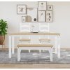 Jídelní lavice Panama 105x30x45 cm masivní borové dřevo [4005713] (Barva Bílá)