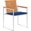 Zahradní židle 4 ks s poduškami masivní akáciové dřevo [3078480] (Barva Královská modř)