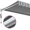 Automatická zatahovací markýza hnědá 350 x 250 cm [3216114] (Barva anthracite and white (white frame))