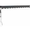 Automatická zatahovací markýza hnědá 350 x 250 cm [3216114] (Barva anthracite and white (white frame))