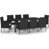 9dílný zahradní jídelní set [3099612] (Barva Antracitová)