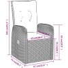 9dílný zahradní jídelní set s poduškami [3099478] (Barva Šedá)