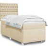 Box spring postel s matrací 80 x 200 cm textil [3292624] (Barva Černá)