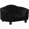 Pohovka pro psy 67 x 47 x 36 cm plyš [171086] (Barva Černá)