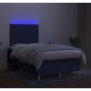 Box spring postel s matrací a LED 120x190 cm textil [3270244] (Barva Krémová)