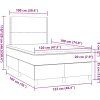 Box spring postel s matrací a LED 120x190 cm textil [3270244] (Barva Krémová)