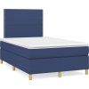 Box spring postel s matrací a LED 120x190 cm textil [3270244] (Barva Krémová)