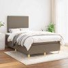 Box spring postel s matrací 120x190 cm textil [3269916] (Barva Světle šedá)