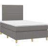 Box spring postel s matrací 120x190 cm textil [3269916] (Barva Světle šedá)