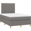 Box spring postel s matrací 120x190 cm textil [3269945] (Barva Tmavě šedá)