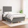 Box spring postel s matrací 120x190 cm textil [3269945] (Barva Tmavě šedá)