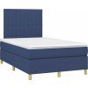Box spring postel s matrací 120x190 cm textil [3269945] (Barva Tmavě šedá)