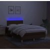 Box spring postel s matrací a LED 120x190 cm textil [3270076] (Barva Černá)