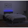 Box spring postel s matrací a LED 120x190 cm textil [3270076] (Barva Černá)