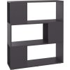 Knihovna / dělicí stěna 80 x 24 x 94 cm dřevotříska [809127] (Barva Šedá)