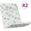 Podušky na židli Adirondack 2 ks oxfordská látka [361848] (Barva Bílo-zelená)