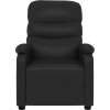 Elektrické polohovací křeslo umělá kůže [3073670] (Barva Černá)