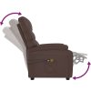 Elektrické masážní křeslo umělá kůže [3073679] (Barva Hnědá)