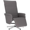 Polohovací křeslo s podnožkou umělá kůže [356643] (Barva Šedá)