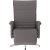 Polohovací křeslo s podnožkou umělá kůže [356643] (Barva Šedá)