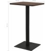 Bistro stolek tmavý jasan 70 x 70 x 107 cm [321927] (Barva Tmavě popelavá)