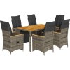 7dílný zahradní bistro set s poduškami polyratan [3276962] (Barva Krémová)