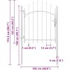 Zahradní branka ocel 1 x 1,75 m [143059] (Barva Černá)