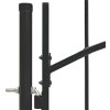 Zahradní branka ocel 1 x 1,75 m [143059] (Barva Černá)