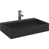 Umyvadlo 60x38x11 cm minerální/mramorový kompozit [155985] (Barva Antracitová)