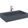 Umyvadlo 60x38x11 cm minerální/mramorový kompozit [155985] (Barva Antracitová)