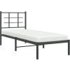 Kovový rám postele s čelem 75 x 190 cm [355600] (Barva Bílá)
