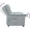 Elektrické masážní křeslo textil [3073812] (Barva Světle šedá)