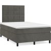 Box spring postel s matrací 120x190 cm samet [3269996] (Barva Tmavě šedá)