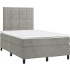 Box spring postel s matrací 120 x 190 cm samet [3269996] (Barva Tmavě šedá)