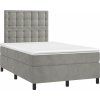 Box spring postel s matrací 120x190 cm samet [3270019] (Barva Světle šedá)