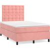 Box spring postel s matrací 120x190 cm samet [3270019] (Barva Světle šedá)