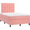 Box spring postel s matrací 120x190 cm samet [3270019] (Barva Světle šedá)