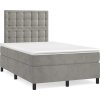 Box spring postel s matrací 120 x 190 cm samet [3270019] (Barva Světle šedá)