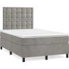 Box spring postel s matrací 120x190 cm samet [3270019] (Barva Světle šedá)