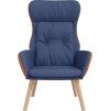 Relaxační křeslo textil a PVC [341305] (Barva Modrá)