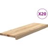 Nášlapy na schody 20 ks světle hnědé 80x30x2 cm masivní dub [3282948] (Barva Přírodní)