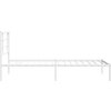 Kovový rám postele s čelem 100 x 200 cm [355605] (Barva Bílá)